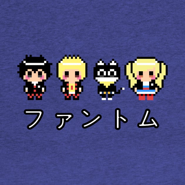 Persona 5 Phantom Thieves "Phantom" Kanji 8-Bit Pixel Art by StebopDesigns